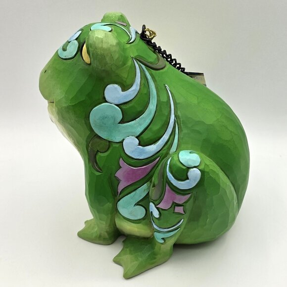 Jim Shore 2015 Outdoor Living Frog Birdhouse Resin w Chain NWT 637243 RETIRED - Picture 6 of 13